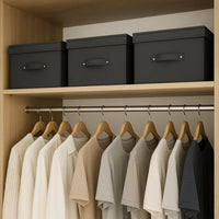 Scatole Cambio Stagione TNT Pieghevoli 60x50x30cm kit 2 pezzi Salvaspazio con Maniglie