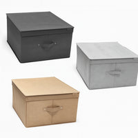 Scatole Cambio Stagione TNT Pieghevoli 60x50x30cm kit 2 pezzi Salvaspazio con Maniglie