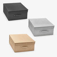 Scatole Cambio Stagione TNT Pieghevoli 48x36x19cm kit 4 pezzi Salvaspazio con Maniglie