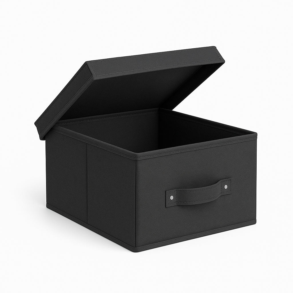 Scatole Cambio Stagione TNT Pieghevoli 48x36x19cm kit 4 pezzi Salvaspazio con Maniglie