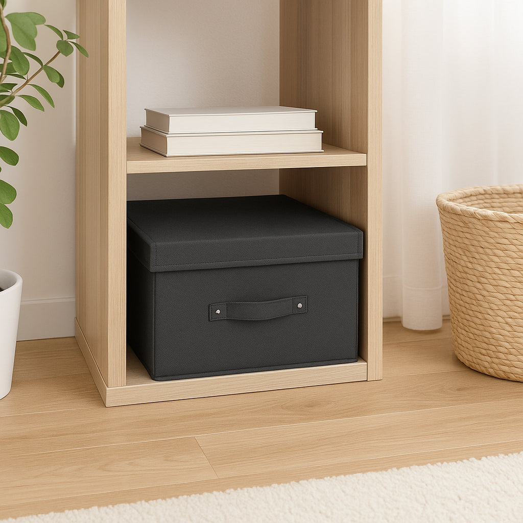 Scatole Cambio Stagione TNT Pieghevoli 48x36x19cm kit 4 pezzi Salvaspazio con Maniglie