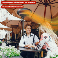 Stufa Elettrica 2in1 Infrarossi da Terra Piantana e Parete per Patio Bar Casa