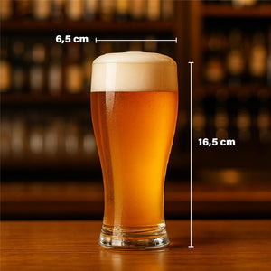 SET 6 BICCHIERI DA BIRRA E COCTAIL DIAMETRO 6,5 X 16,5 CM 330CC