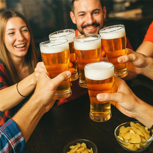 SET 6 BICCHIERI DA BIRRA E COCTAIL DIAMETRO 6,5 X 16,5 CM 330CC