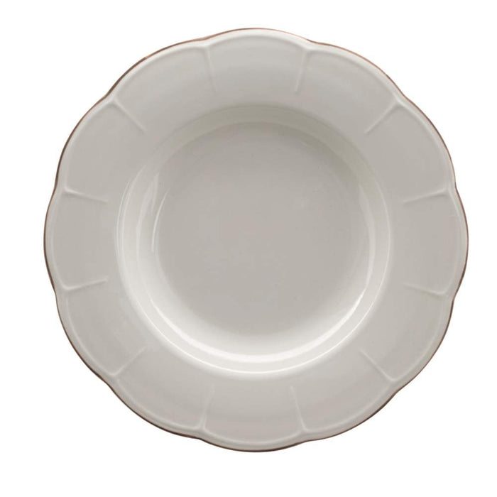 Set Piatti Fondi in Ceramica Elegante Alcina – Blanc Mariclo 6 Pz