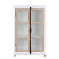 Vetrinetta in Legno con Doppia Anta Shabby Chic Natural Nuances Blanc Mariclo