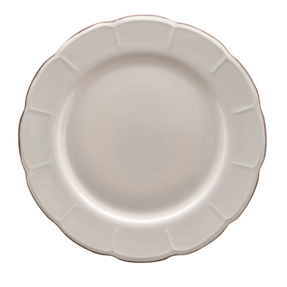 Set Piatti da Frutta in Ceramica Elegante Alcina Blanc MariClo 6 Pz