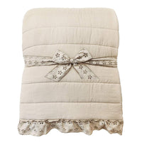 Trapunta Matrimoniale Invernale Beige Acquarello di Sangallo Blanc Mariclò