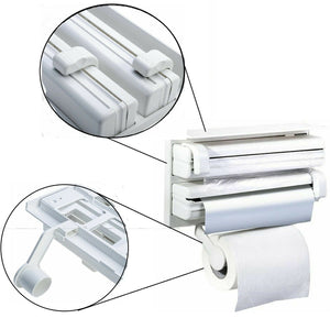 DISPENSER CUCINA DA PARETE 4 -1 REGGICARTA PORTA ROTOLO A PARETE ROTOLI DI CARTA