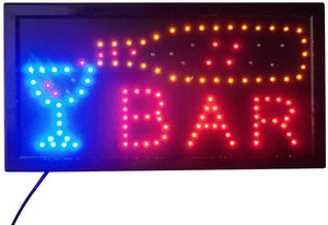 INSEGNA LUMINOSA CON SCRITTA BAR SCRITTA LUMINOSA TABELLA A LED