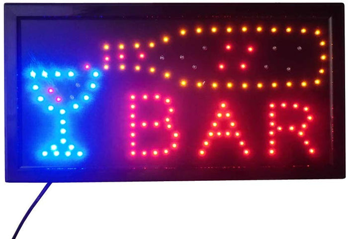 INSEGNA LUMINOSA CON SCRITTA BAR SCRITTA LUMINOSA TABELLA A LED