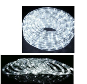 TUBO LUMINOSO LED LUCI BIANCO FREDDO NATALE IMPERMEABILE ESTERNO 10 E 20 METRI Misura: 10 Metri