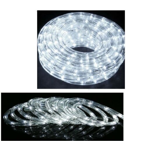 TUBO LUMINOSO LED LUCI BIANCO FREDDO NATALE IMPERMEABILE ESTERNO 10 E 20 METRI Misura: 10 Metri