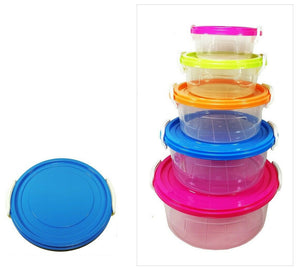 5 CONTENITORI SALVA FRESCHEZZA ALIMENTI CIBO PER MICROONDE LAVASTOVIGLIE FREEZER