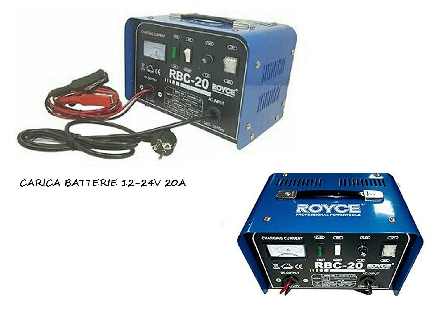 CARICA BATTERIE 12-24V 20A CARICABATTERIA BATTERIA MOTO CAMION AUTO CAMPER BARCA