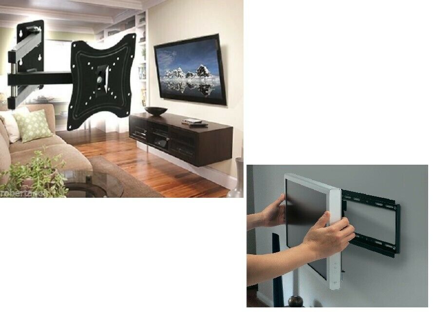 SUPPORTO BRACCIO STAFFA TV LCD PLASMA LED TELEVISORE DA 14 A 55 POLLICI 117B-2