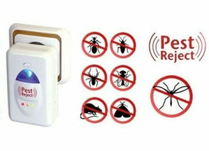 SCACCIA INSETTI AD ULTRASUONI RODITORI MOSCHE RAGNI ZANZARE PEST REJECT TOPI