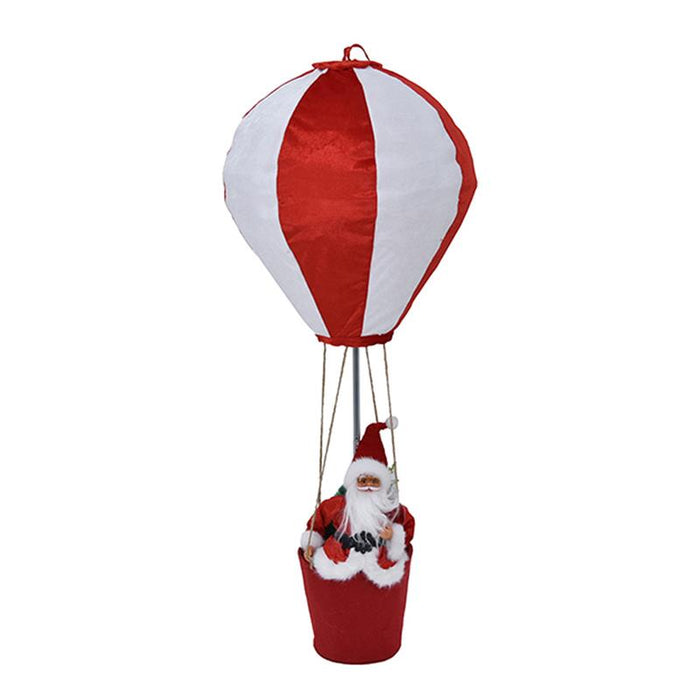 MAURY'S MONGOLFIERA CON BABBO NATALE ROSSO E BIANCO DIMENSIONI 40X40X92H CM