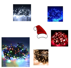 LUCI LED PER ALBERO DI NATALE da 100 a 500 LED BIANCO BIANCA FREDDO MULTI COLOR Misura: 200 Led, Colore: Blu