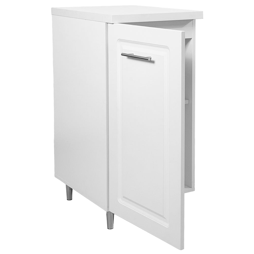 Mobile Base Cucina Componibile Boiserie Colore Bianco con 1 Anta e 2 Scomparti