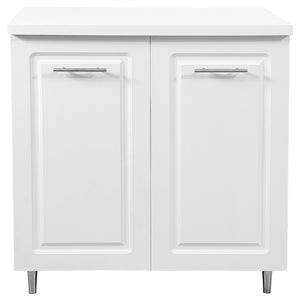 Mobile Base per Cucina Componibile in Legno Boiserie Bianco 2 Ante 2 Scomparti