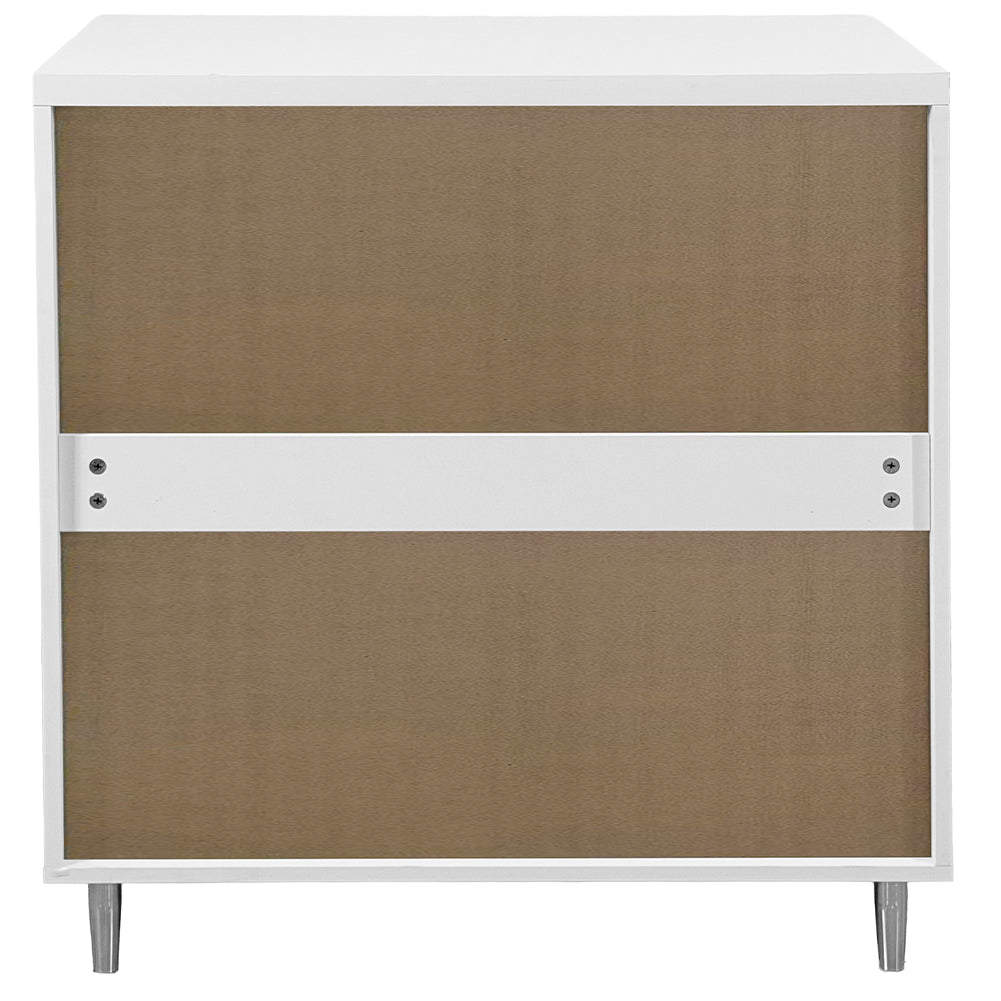 Mobile Base per Cucina Componibile in Legno Boiserie Bianco 2 Ante 2 Scomparti