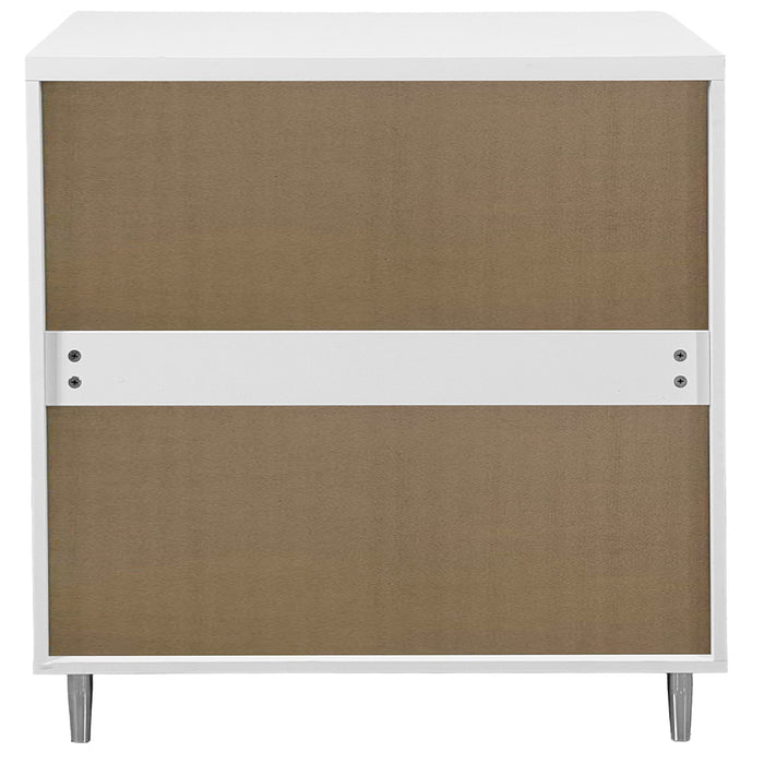 Mobile Base per Cucina Componibile in Legno Boiserie Bianco 2 Ante 2 Scomparti