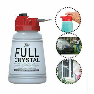 CONTENITORE DETERGENTE PULI VETRI FULL CRYSTAL AUTO POMPA PULISCI FINESTRE