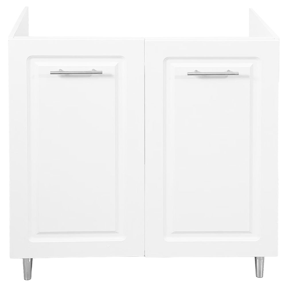 Mobile Sottolavello Cucina Componibile Mobiletto Legno Boiserie Bianco 2 Ante