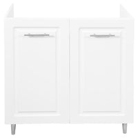 Mobile Sottolavello Cucina Componibile Mobiletto Legno Boiserie Bianco 2 Ante