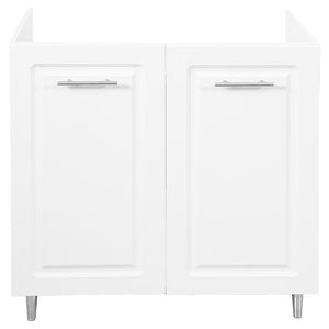 Mobile Sottolavello Cucina Componibile Mobiletto Legno Boiserie Bianco 2 Ante