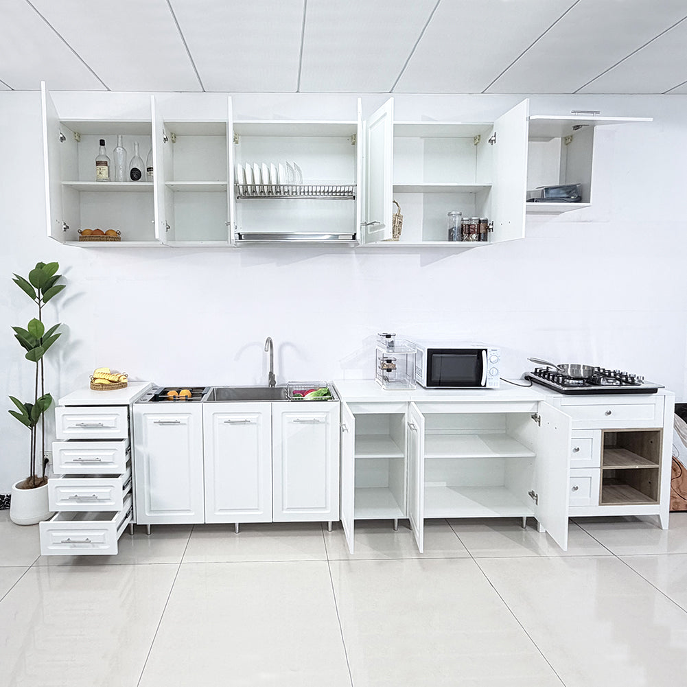 Mobile Sottolavello Cucina Componibile Mobiletto Legno Boiserie Bianco 2 Ante