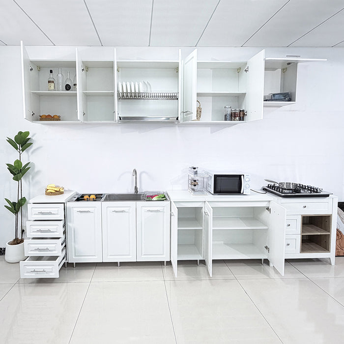 Mobile Sottolavello Cucina Componibile Mobiletto Legno Boiserie Bianco 2 Ante