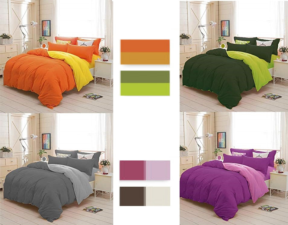 TRAPUNTA PIUMONE DOUBLE FACE LETTO SINGOLO TINTA UNITA Colore: Arancione