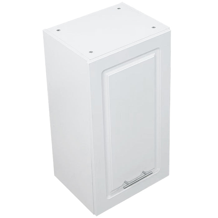 Pensile da Cucina Armadio Sospeso da Parete in Legno Design Boiserie Bianco