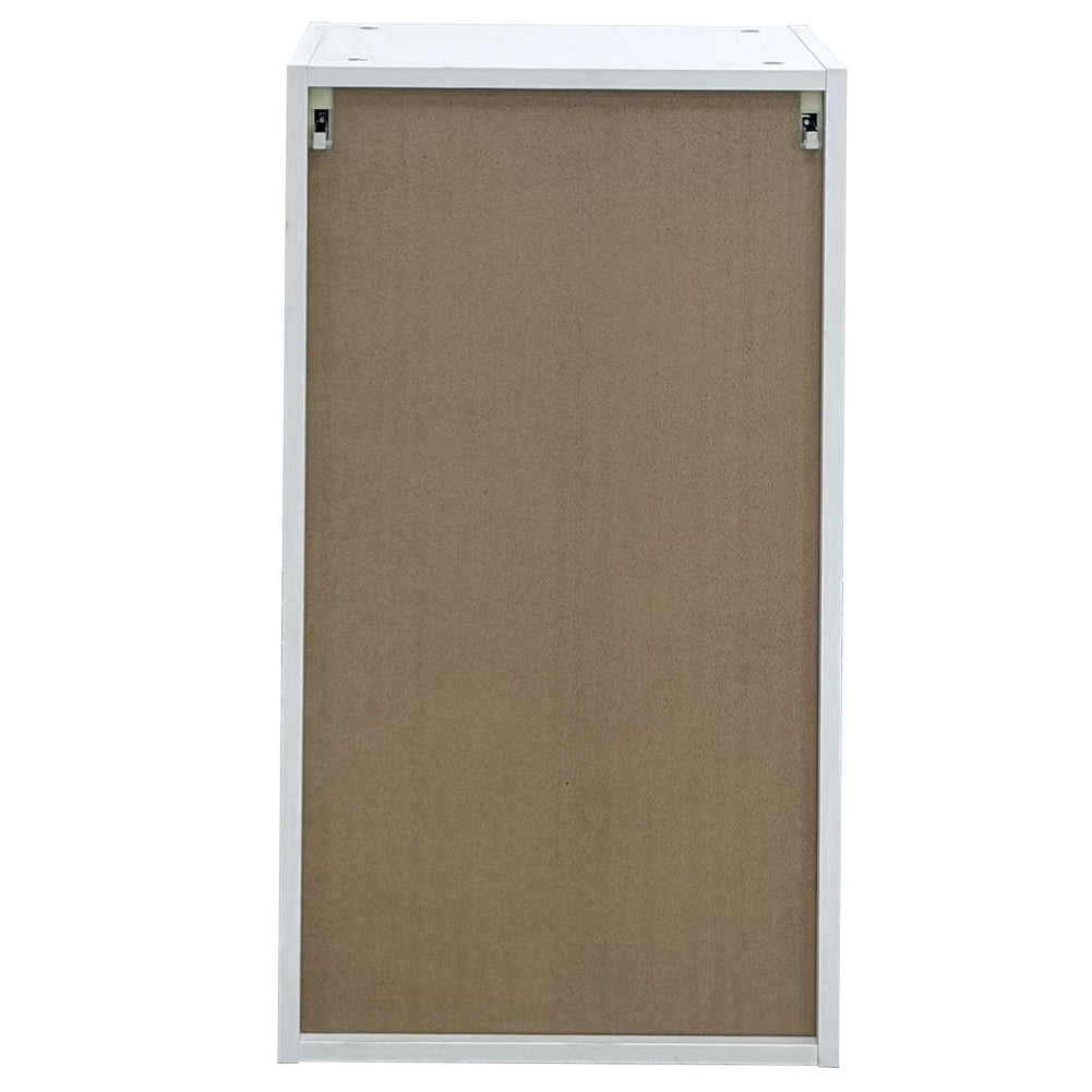 Pensile da Cucina Armadio Sospeso da Parete in Legno Design Boiserie Bianco