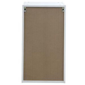 Pensile da Cucina Armadio Sospeso da Parete in Legno Design Boiserie Bianco