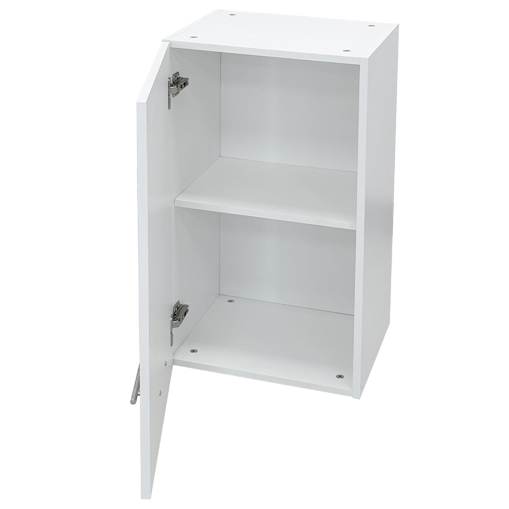 Pensile da Cucina Armadio Sospeso da Parete in Legno Design Boiserie Bianco