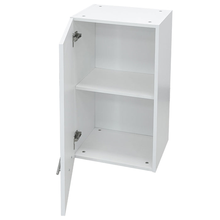 Pensile da Cucina Armadio Sospeso da Parete in Legno Design Boiserie Bianco