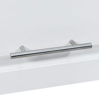 Pensile da Cucina Armadio Sospeso da Parete in Legno Design Boiserie Bianco