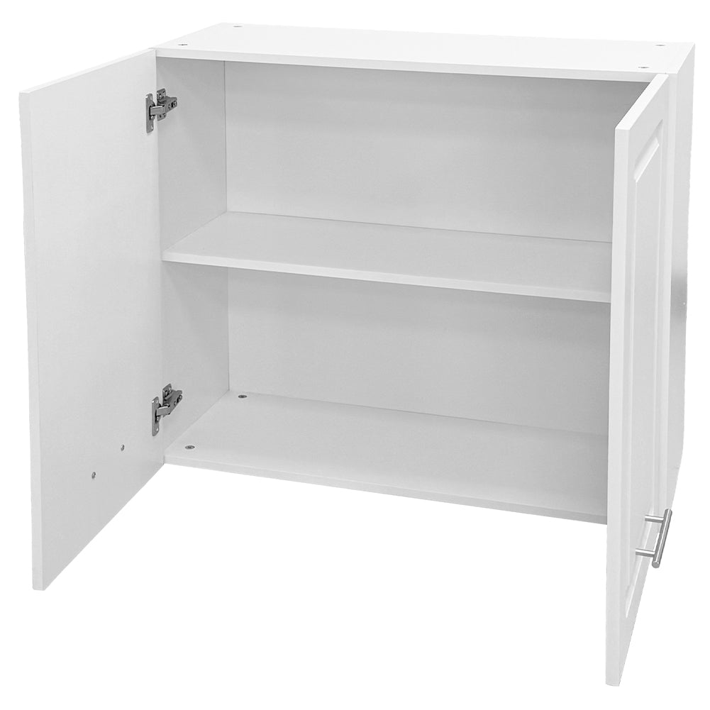 Pensile da Cucina Armadio Sospeso da Parete Doppia Anta Boiserie Colore Bianco