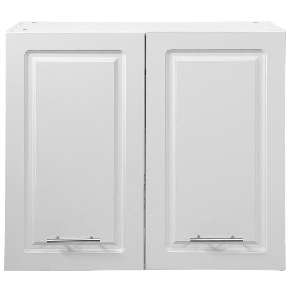 Pensile da Cucina Armadio Sospeso da Parete Doppia Anta Boiserie Colore Bianco