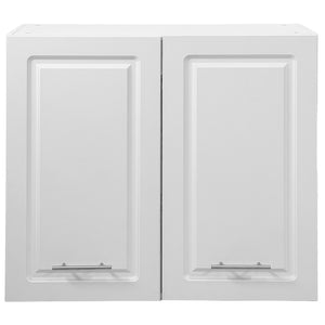 Pensile da Cucina Armadio Sospeso da Parete Doppia Anta Boiserie Colore Bianco