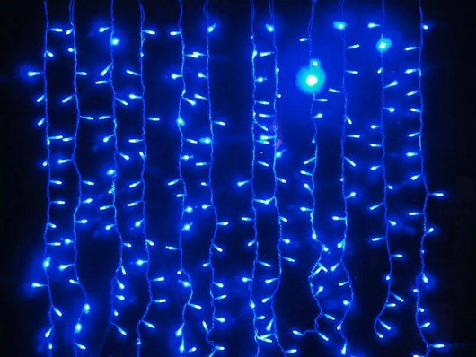 TENDA LUMINOSA BLU A LED NATALE NATALIZIA PER ESTERNO E INTERNO 10MT *1.20MT 640 LED