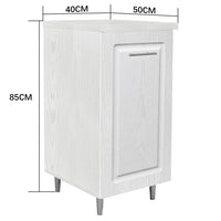 Mobile Base Cucina Componibile Boiserie Bianco Frassinato con 1 Anta 2 Scomparti