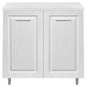 Mobile Base per Cucina Componibile Legno Boiserie Bianco Frassinato con 2 Ante