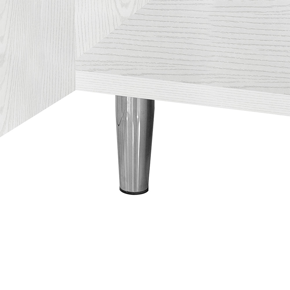 Mobile Base per Cucina Componibile Legno Boiserie Bianco Frassinato con 2 Ante