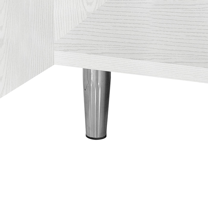 Mobile Base per Cucina Componibile Legno Boiserie Bianco Frassinato con 2 Ante