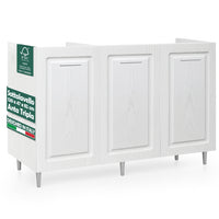 Mobile Sottolavello Cucina Componibile in Legno Boiserie Bianco Frassinato 3 Ante
