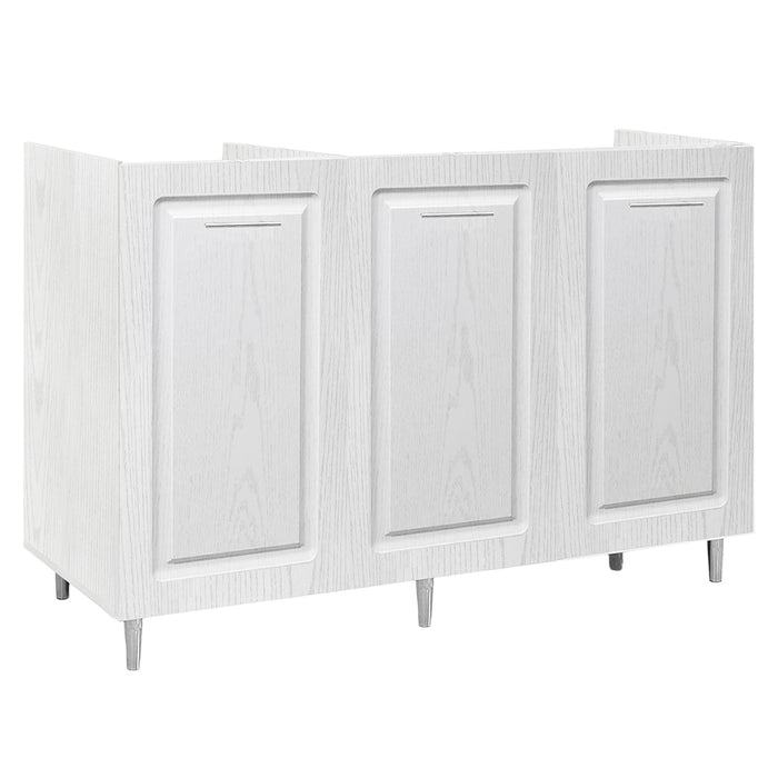 Mobile Sottolavello Cucina Componibile in Legno Boiserie Bianco Frassinato 3 Ante